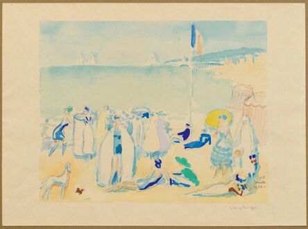 Kees van Dongen, ‘Deauville 1920, Beach scene’