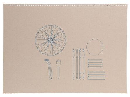 Analía Saban, ‘Assembly Instructions (Blueprint for Bicycle Wheel)’, 2015