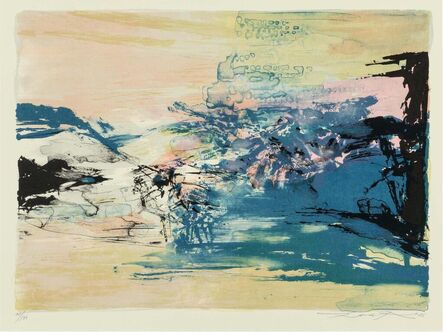 Zao Wou-Ki 趙無極, ‘Sans titre No.330, from 12th Anniversary Galeria Joan Prats Portfolio’, 1986