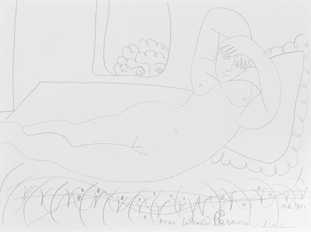 Pablo Picasso, ‘Femme nue étendue et voyeur’, 17 June 1971