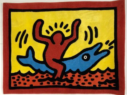 Keith Haring, ‘Dolphin Ride’, ca. 1990