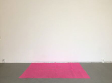 Elena Bajo, ‘Red cloth floor to wall’, 2016