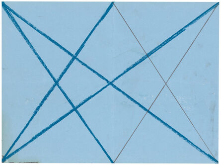 Helmut Federle, ‘Blaue Zeichnung (Schmetterling II)’, 1990