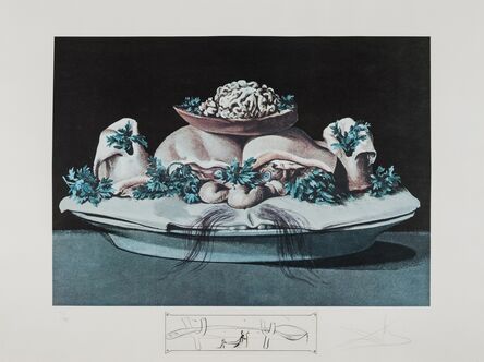 Salvador Dalí, ‘Les suprênes de maillaise liliputiens, from Les diners de Gala (Field 77-5-C; not in M&L)’, 1977