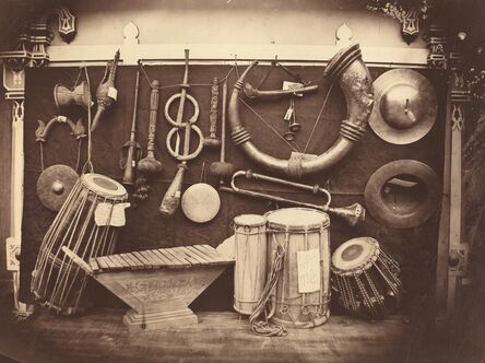 Edmond Lebel, ‘Still Life of Musical Instruments’, ca. 1863