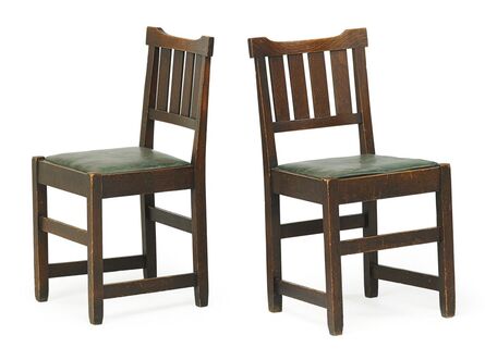 Gustav Stickley, ‘Pair of early dining chairs’, ca. 1901-02