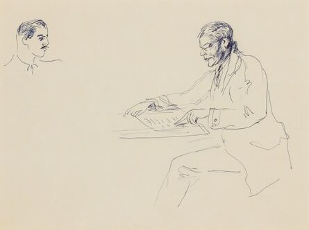 Guy Pène du Bois, ‘Untitled (Man at Table, Reading)’