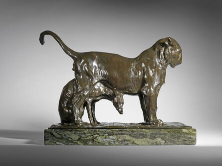Rembrandt Bugatti, ‘Lion Cub and Greyhound’, 1906