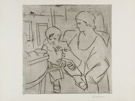 Pablo Picasso, ‘Olga et Paulo: la Soupe (Maternité)’, 1922
