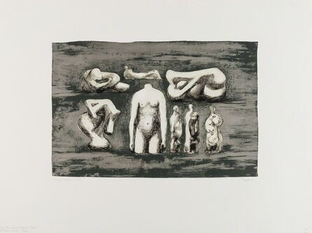 Henry Moore, ‘Torso and sculpture Ideas I (Cramer 534)’, 1979