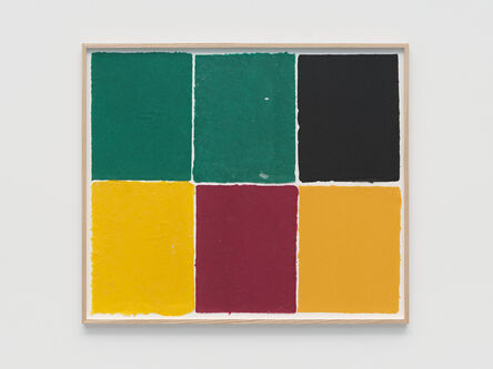 Ethan Cook, ‘Two Yellows, Two Greens, a Red and a Black’, 2022