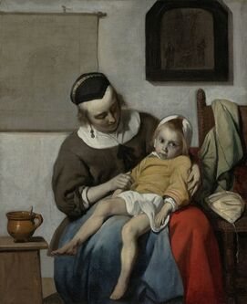 Gabriel Metsu, ‘The Sick Child’, ca. 1664-1666