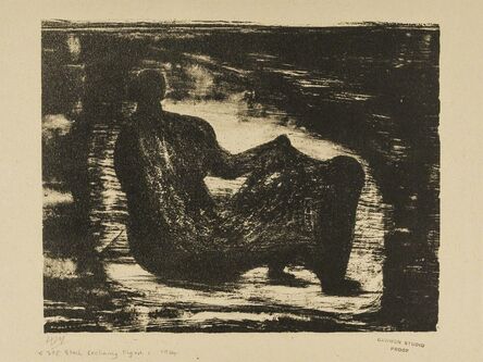 Henry Moore, ‘Black Reclining Figure I (Cramer 378)’, 1974