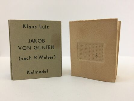 Klaus Lutz, ‘Jakob von Gunten Vorspiel Nr.1’, 1976