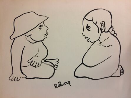 Diego Rivera, ‘Niños Platicando’, 20th Century