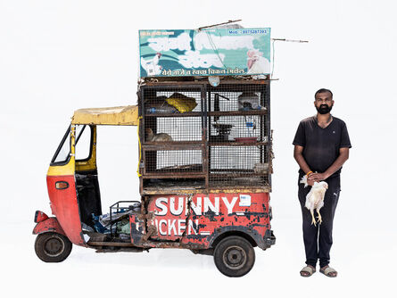 Martin Roemers, ‘Bajaj autorickshaw #1; Chicken seller Sunny Jadhav (Nashik Maharashtra)’, 2019