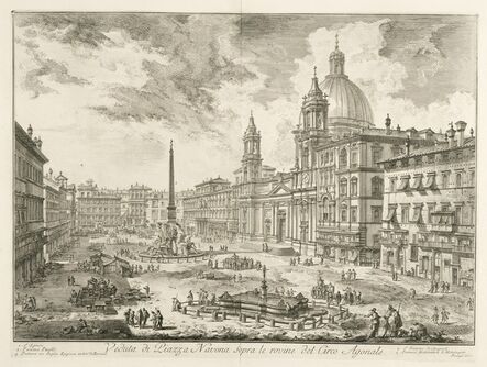 Giovanni Battista Piranesi, ‘Veduta di Piazza Navona sopra le rovine del Circo Agonale’, 1746-1748