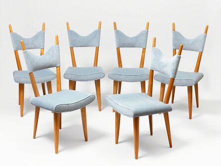 Jean Royère, ‘Set of 6 "baltique" chairs’, ca. 1961