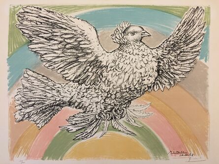 Pablo Picasso, ‘Le Colomb Volant  - The Flying Dove with a rainbow’, 1952