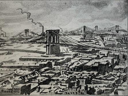Joseph Margulies, ‘Three Bridges New York’, ca. 1960