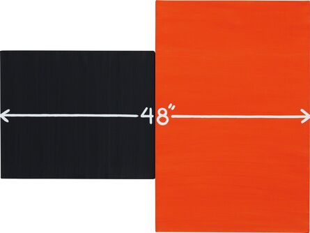 Mel Bochner, ‘Measurement: 48" (Black/Red)’, 1998