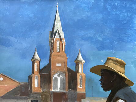 Bo Bartlett, ‘A.M.E. (Homeless Artist Bobby Rose in the Afternoon at St.James A.M.E. Church on 6th)’