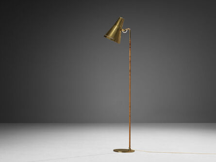 Paavo Tynell, ‘Paavo Tynell for Taito Oy Floor Lamp in Brass and Cane’, 1950s