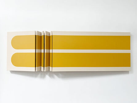 Robert William Moreland, ‘Untitled Two Blunted Yellow Stripes’, 2023