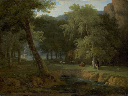 Jean Victor Bertin, ‘Woodland Scene with Nymphs and a Herm’, ca. 1810