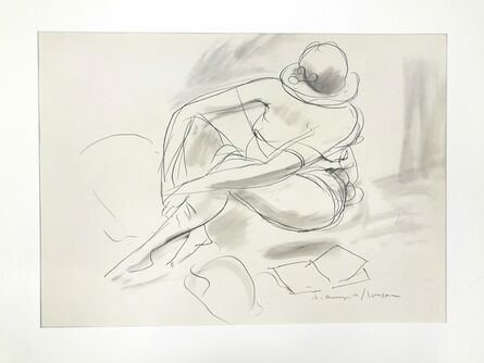 André Dunoyer de Segonzac, ‘Seated Woman with Hat’, circa 1925