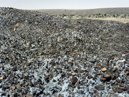 David Goldblatt, ‘Highly carcinogenic blue asbestos waste on the Owendale Asbestos Mine tailings dump, near Postmasburg, Northern Cape. The prevailing wind was in the direction of the mine officals' houses at right. 21 December 2002’, 2002