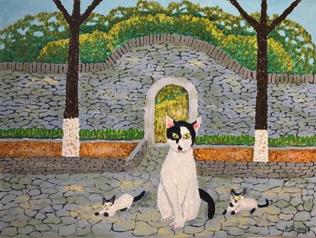 Bill Yaxley, ‘Cat and kittens, Bamboo Mountain’, 2019