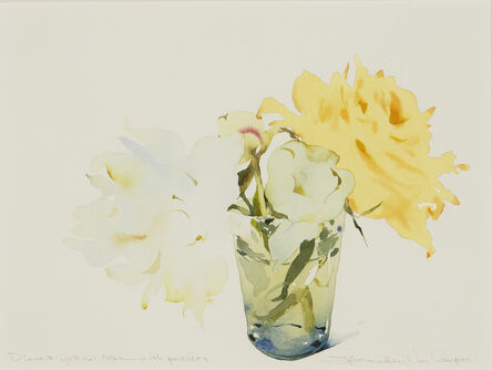 Susan Headley Van Campen, ‘Diane's Yellow Rose with Peonies’, 2020