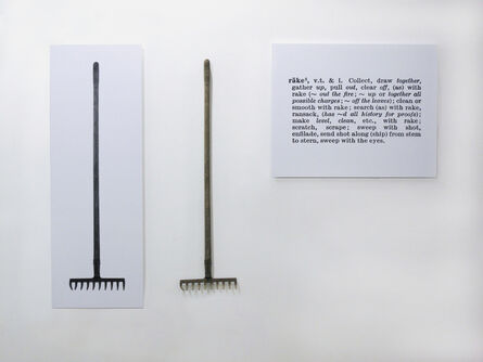 Joseph Kosuth, ‘One and three Rakes’, 1965