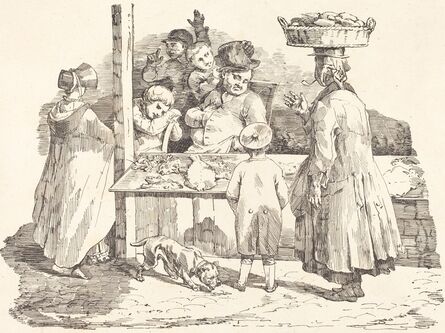 Théodore Gericault and Nicolas-Toussaint Charlet, ‘The Dozing Fishmonger (Le marchand de poissons endormie)’, 1820