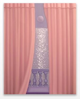 Lucy O'Doherty, ‘Pink curtains, stone balustrade and moontrail’, 2025