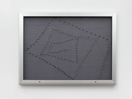 Gabriel Kuri, ‘continuous dotted line (grey)’, 2022