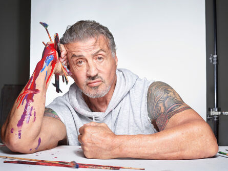 Martin Schoeller, ‘Sylvester Stallone with Paint Brushes’, 2021