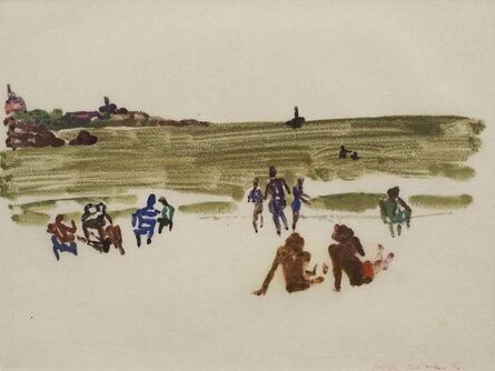 Joseph Solman, ‘Modernist Beach Scene, 1976 Monotype’, 20th Century