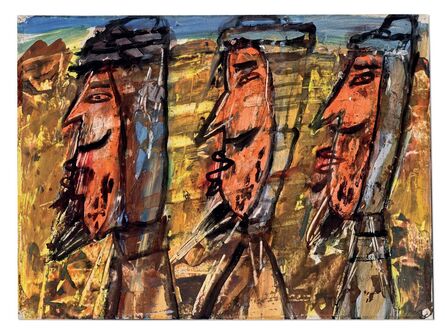 Jean Dubuffet, ‘Trois bédouins’, 1947-1948