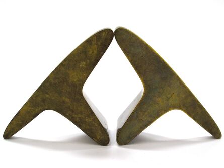 Carl Auböck, ‘Patinated Brass Bookends’, ca. 1950s