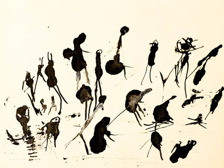 Henri Michaux, ‘Untitled (“People on paysage” serie) , hm 7835, Collection Luigi Moretti, Roma’, executed between 1950-52 
