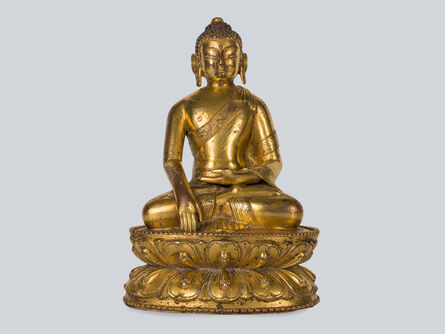 Bronze Sculpture, ‘A Rare Gilt Bronze Figure of Shakyamuni, Tibet 13-14th Century, 15 cm.’