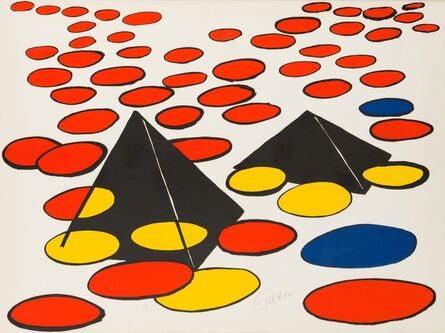 Alexander Calder, ‘black pyramids’, 1974