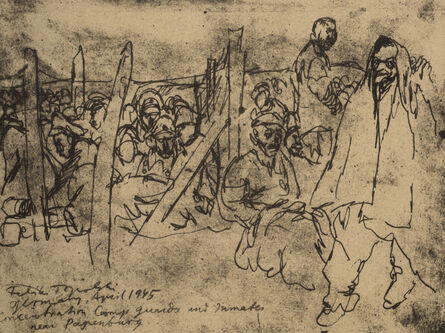Feliks Topolski, ‘Camp Guards and Inmates after Liberation’, 1945
