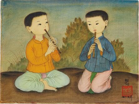 Mai Trung Thứ, ‘Two Boys Playing the Flute’, 1959