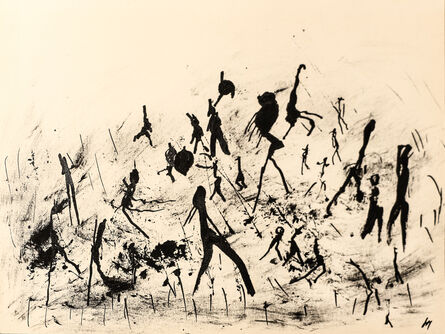 Henri Michaux, ‘Untitled (“People on paysage” serie) , hm 7827, Collection Luigi Moretti, Roma’, executed between 1950-52 
