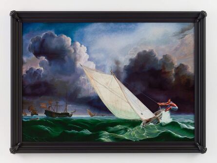 Kehinde Wiley, ‘Ships on a Stormy Sea (Jean Julio Placide)’, 2017