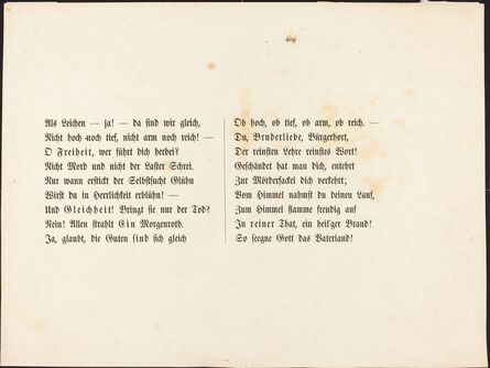 Alfred Rethel, ‘Auch ein Todtentanz: Text Page’, 1849