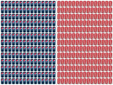 Jonathan Horowitz, ‘Coke/Pepsi (390 Cans)’, 2014